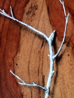 "Absolute: Insulation" (detail), Oil paint on reclaimed cherry wood. 12 3/4” x 15 5/8”. 12.13.16.